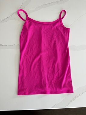 Hot Pink Women's Ribbed Tank Top - Unbranded